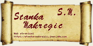 Stanka Makregić vizit kartica
